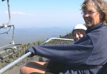 Kyle and Diana on chairlift